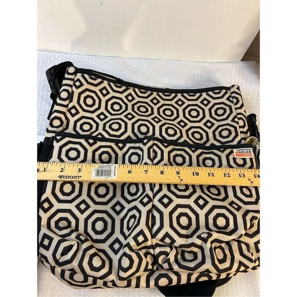 Jonathan Adler Skip Hop diaper bag black beige 15"x14" - Picture 9 of 10